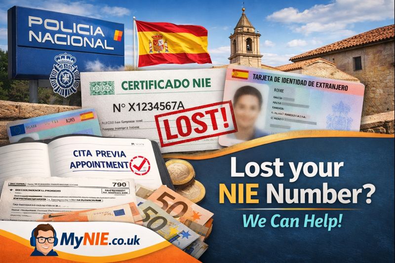 Lost NIE-Number guide photo