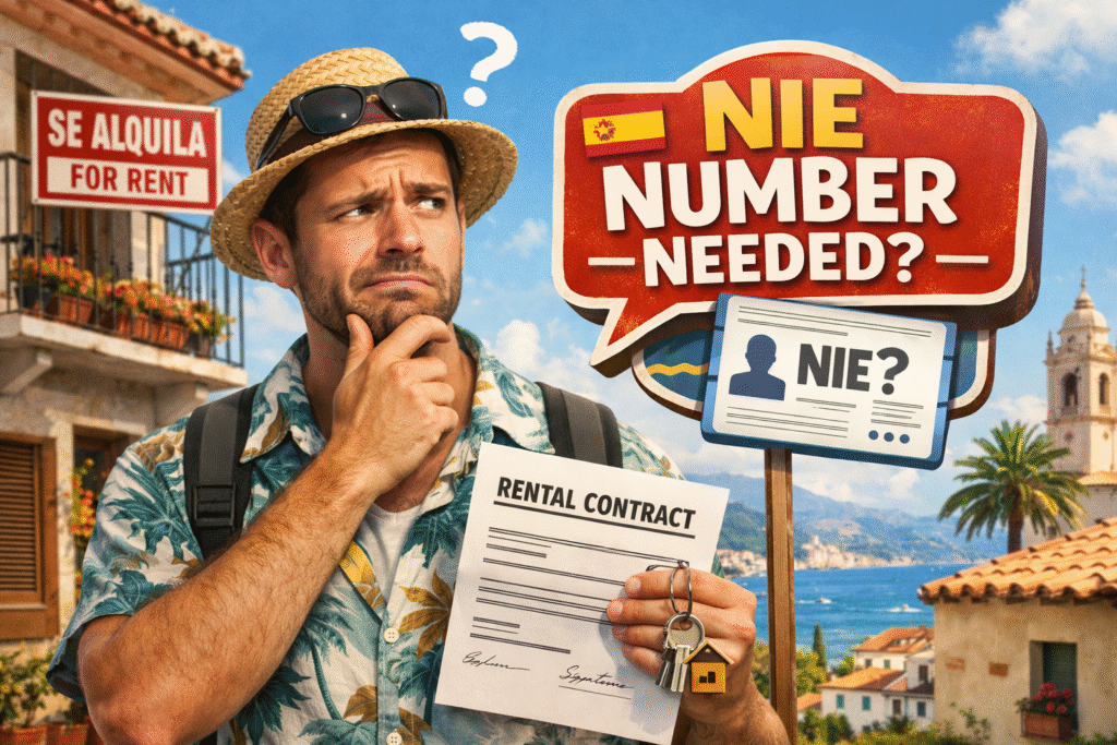 Is a NIE Number needed to rent property in Spain?