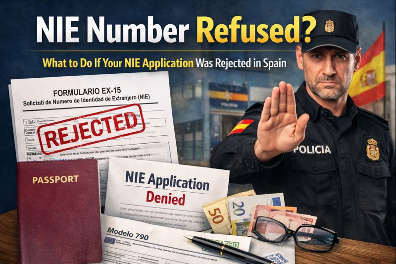 refused nie number spain