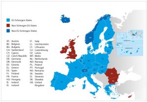 Which countrys in the Schengen area