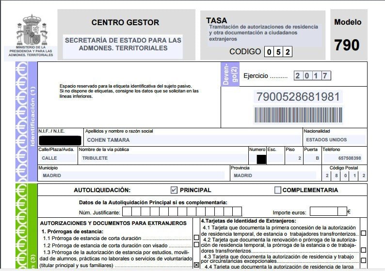 Come pagare il tuo NIE Numero "Modulo 790" imposta su un bancomat